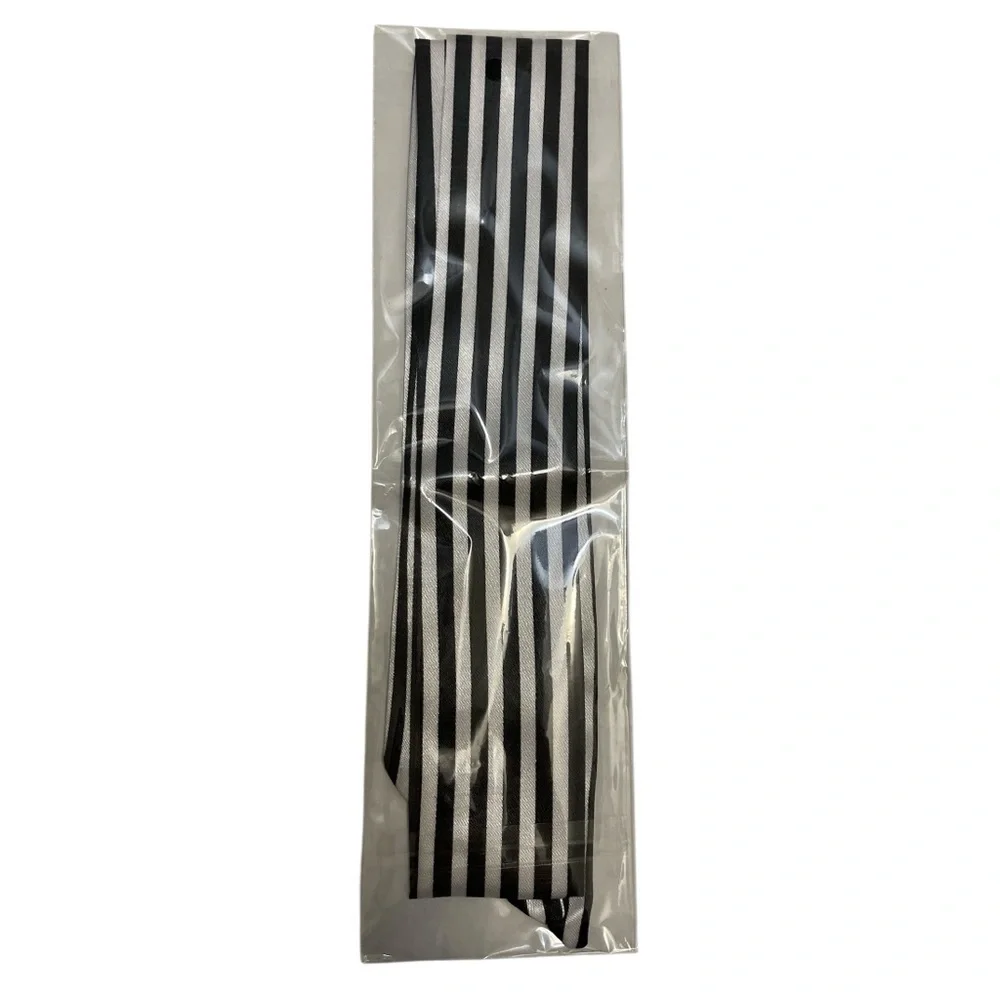 Black White Stripe Bag Scarf